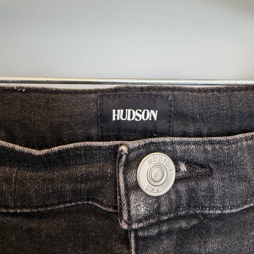 Hudson Jeans Distressed Black Denim Mini Skirt - 29 - Picture 4 of 5